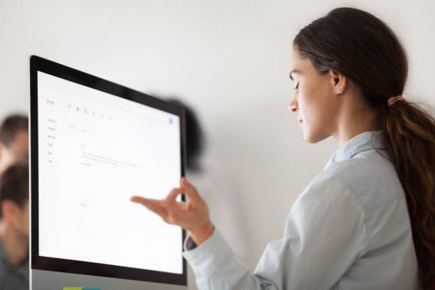 istock Young woman relaxing taking break from computer work for meditation 953656172