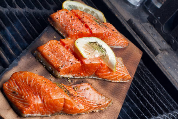 istock Wild Caught Salmon on a Grill 953659156