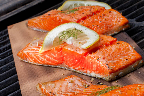 istock Wild Caught Salmon on a Grill 953659196