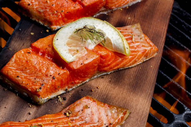 istock Wild Caught Salmon on a Grill 953659202