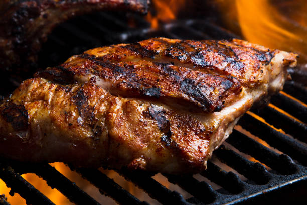 istock Dry rubbed pork baby back ribs 953659300