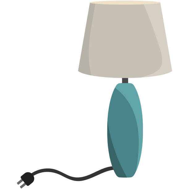 tisch lampe licht illustration - floor lamp lamp lamp shade contemporary stock-grafiken, -clipart, -cartoons und -symbole