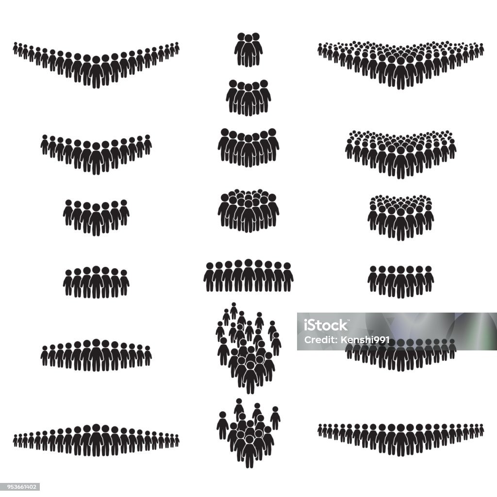 Crowd icon set. People icon set. Vector. Crowd icon set. People icon set. Vector. eps10. Crowd of People stock vector