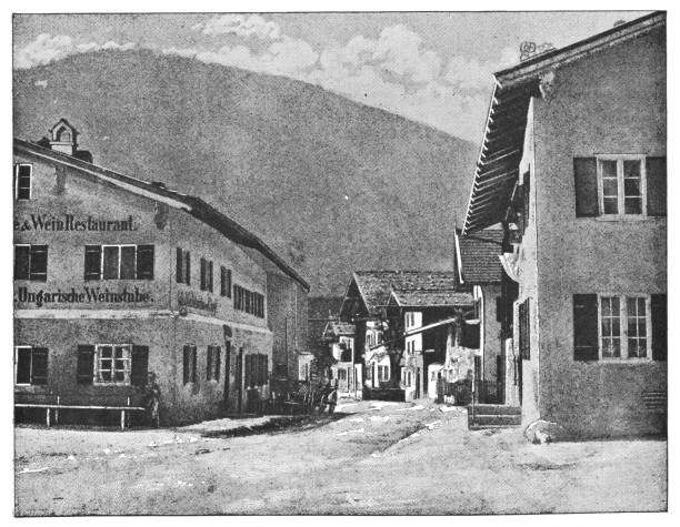 istock Townscape of Oberammergau, Germany - 19th Century 953664404