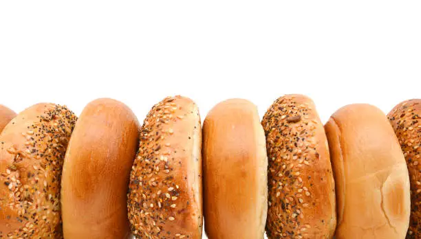 Bagels On White Background