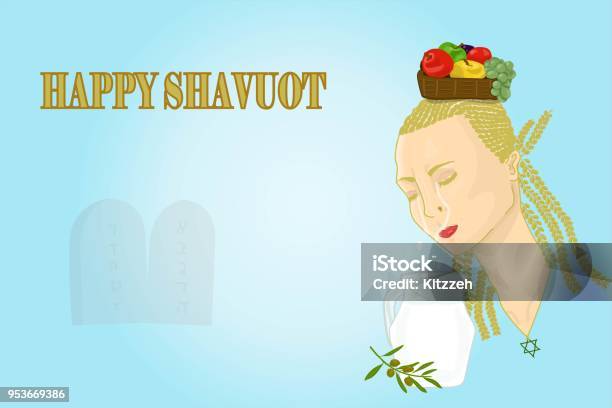 Happy Shavuot Stock Illustration - Download Image Now - Adult, Adults Only, Agriculture