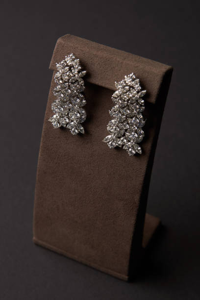 istock Close up of diamond earrings 953674192