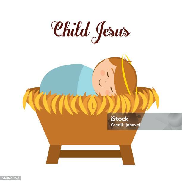 Christmas Manger Characters Stock Illustration - Download Image Now - Nativity Scene, Advent, Cartoon