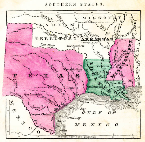 istock Map of USA southern states 1871 953695696