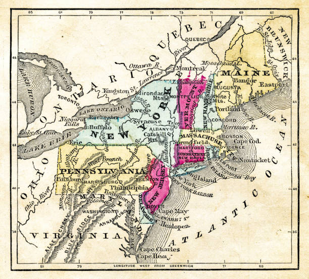 istock Map of USA Middle states 1871 953695750