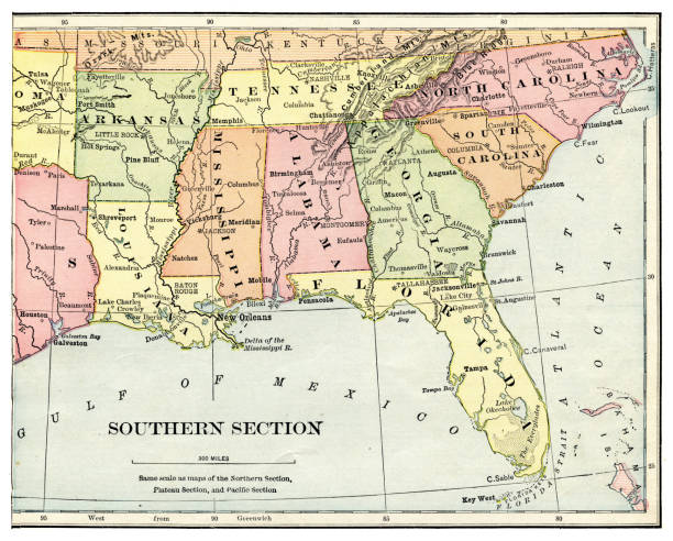 istock Map of USA southern states 1897 953699034
