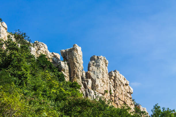 istock Mountain range A large rock shaped cliff. It is a natural and adventurous tourist attraction. 953713512