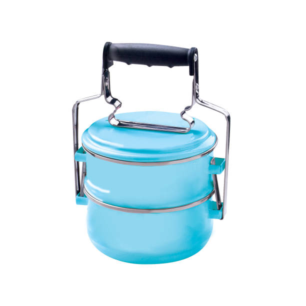 istock Tiffin. Metal Tiffin, Food Container On White Background 953713852