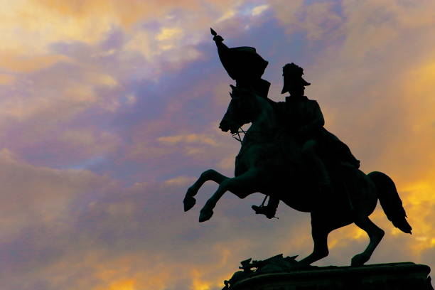 istock Erzherzog Karl Memorial on Heldenplatz at dramatic sunset – Austria 953717898