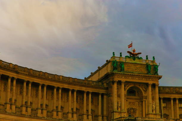 Vienna, Austria - April 19, 2023: The equestrian statue and monument of Emperor Joseph II in Vienna, Austria.