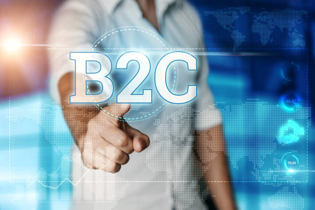 istock Businessman clicks on a virtual screen and selects 