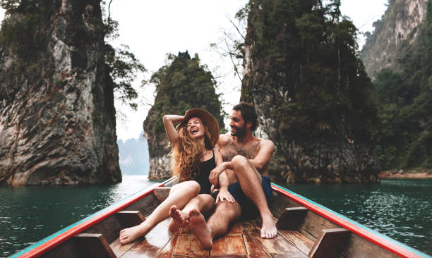 istock Couple boating on a quiet lake 953721620
