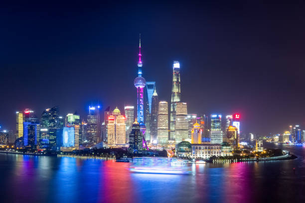 istock charming night view of shanghai skyline 953722398