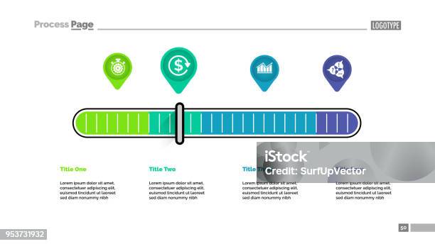 Four Pointers Scale Metaphor Process Chart Template Stock Illustration - Download Image Now