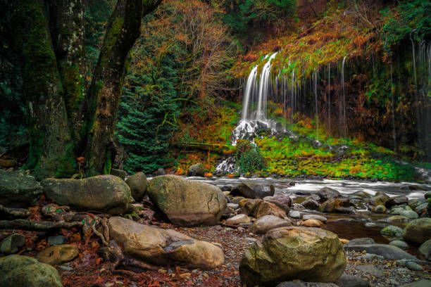 Mossbrae Falls, California stock photo