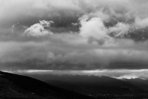 istock Some hill and mountain profiles at sunset 953736778
