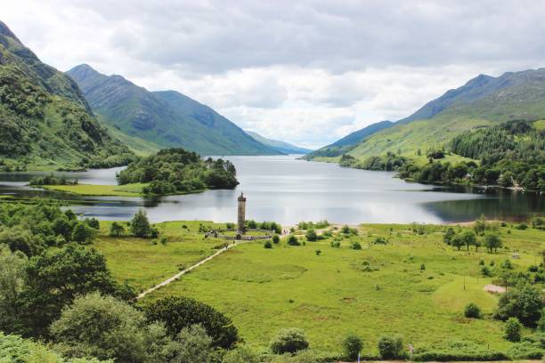 Glenfinnan monument and Loch Shiel, Scotland