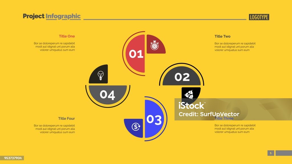 Cycle Chart Vector Cycle Chart With Four Elements Template Stock Illustration - Download ...