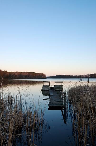 istock Polish lake on a winter evening 95374296