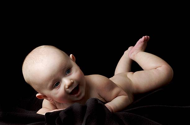 istock Happy little baby girl 95374321