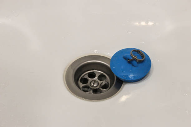 istock Drain hole in the tub 953743848