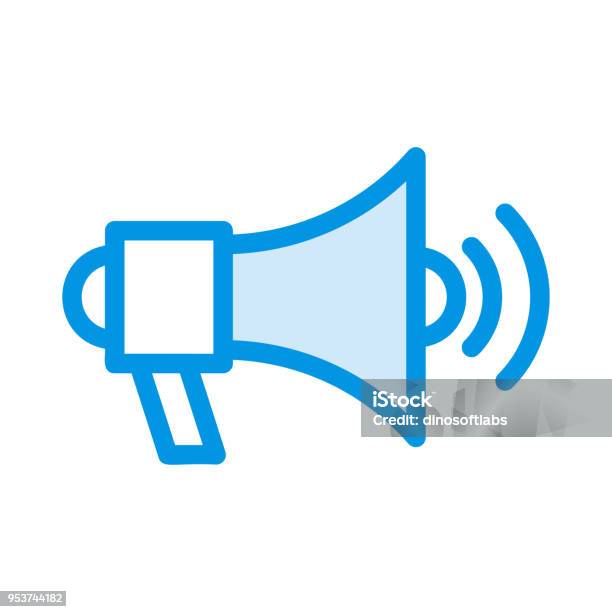 Speaker Stock Illustration - Download Image Now - Icon Symbol, Megaphone, Advertisement