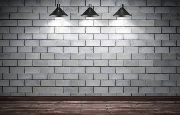istock Big modern room with brick wall and directional light 953753002