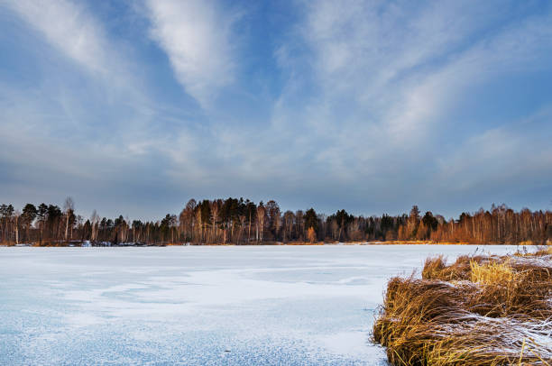 istock Frozen pond in late autumn 953753184