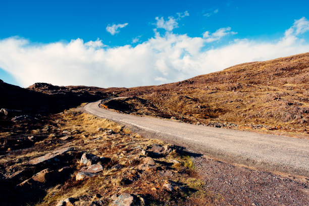 Bealach na Ba, Applecross Peninsula, Scotland Near the summit of the Bealach na Ba in Wester Ross, Scotland. applecross peninsula stock pictures, royalty-free photos & images
