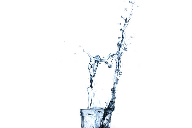 istock water splash in glass isolated on white background 953757052