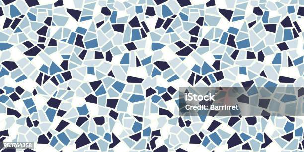 Bright Abstract Mosaic Seamless Pattern Vector Background Endless Texture Ceramic Tile Fragments Stock Illustration - Download Image Now