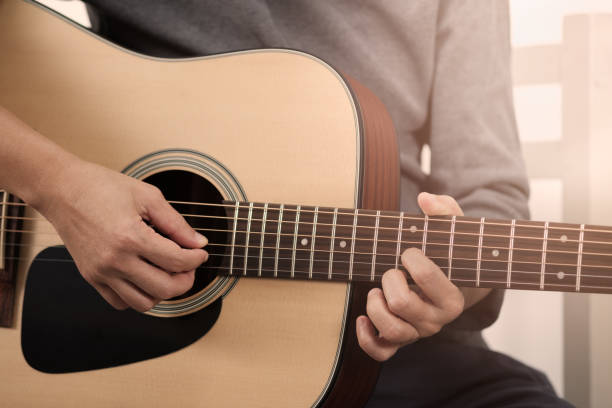 istock Woman's hands playing acoustic guitar. 953764512