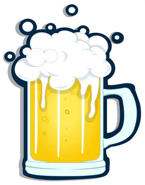 Vector illustration of Beer glass