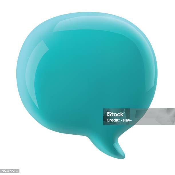 Glossy Speech Bubble Stock Illustration - Download Image Now - Three Dimensional, Speech Bubble, Balloon
