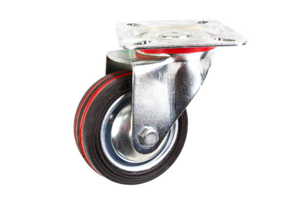 istock Industrial trolley single Swivel Rubber Caster Wheels. 953772432
