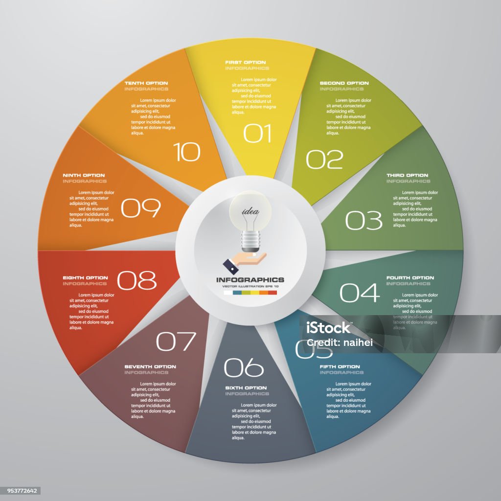 Modern 10 Steps Process Simpleeditable Abstract Design Element Stock ...