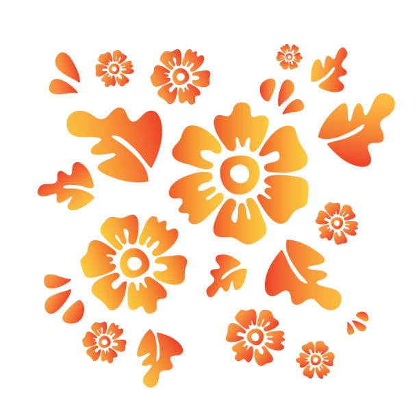 Flowers Background vector art illustration