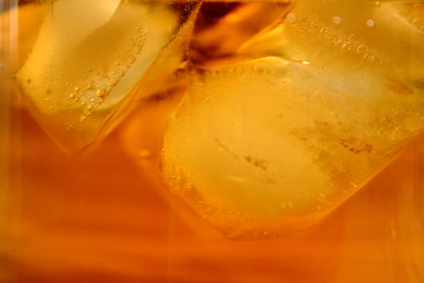 Rooibos ice tea with it's distinguish orange color.