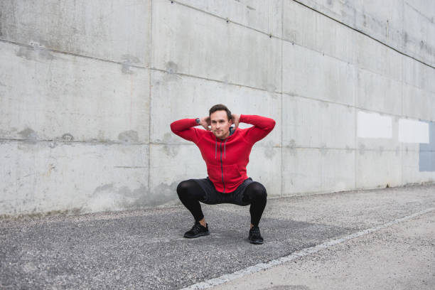 istock Athlete crouching outdoors 953793644