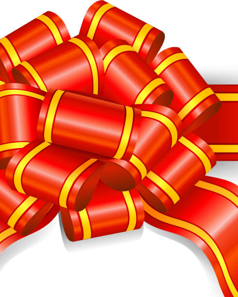 ilustrações de stock, clip art, desenhos animados e ícones de laço vermelho - jubilee bow gift red