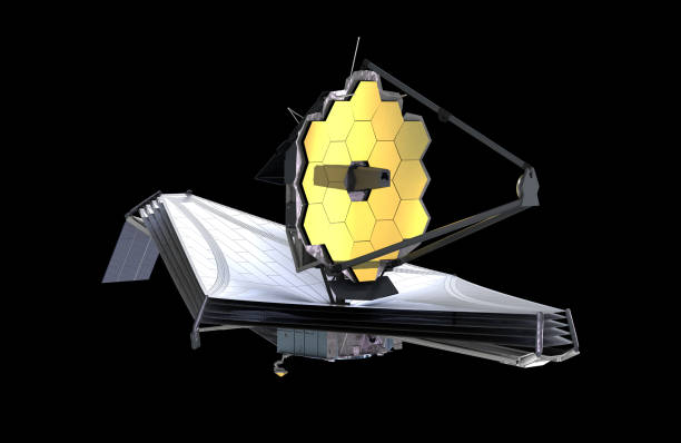 The James Webb Space Telescope (JWST or Webb), 3d illustration, elements of this image are furnished by NASA The James Webb Space Telescope (JWST or Webb), 3d illustration, elements of this image are furnished by NASA astronomy telescope photos stock pictures, royalty-free photos & images
