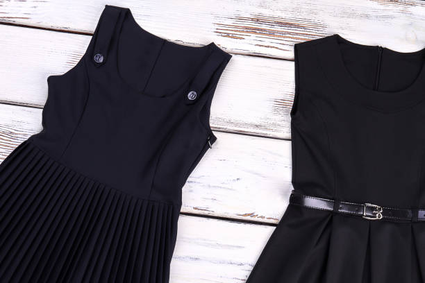 istock Classical school black dresses for girls. 953800384