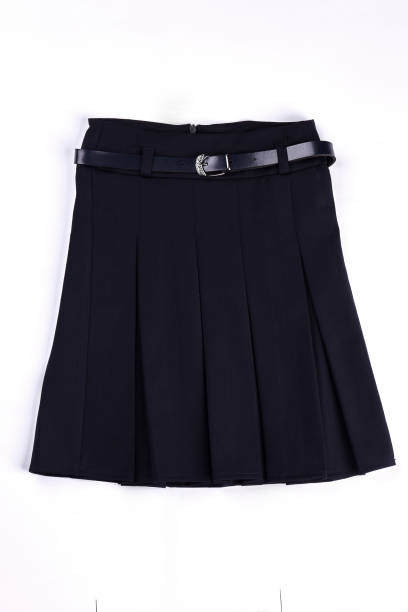 istock Pleated black uniform skirt isolated. 953800606