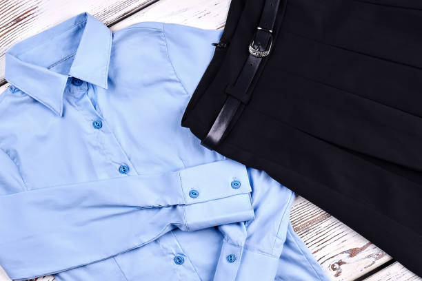 istock High quality girls school blouse. 953800846