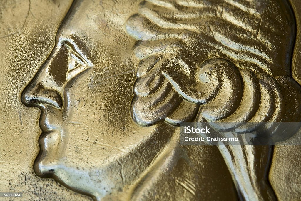 Close-up di moneta dollaro George Washington - Foto stock royalty-free di Banconota